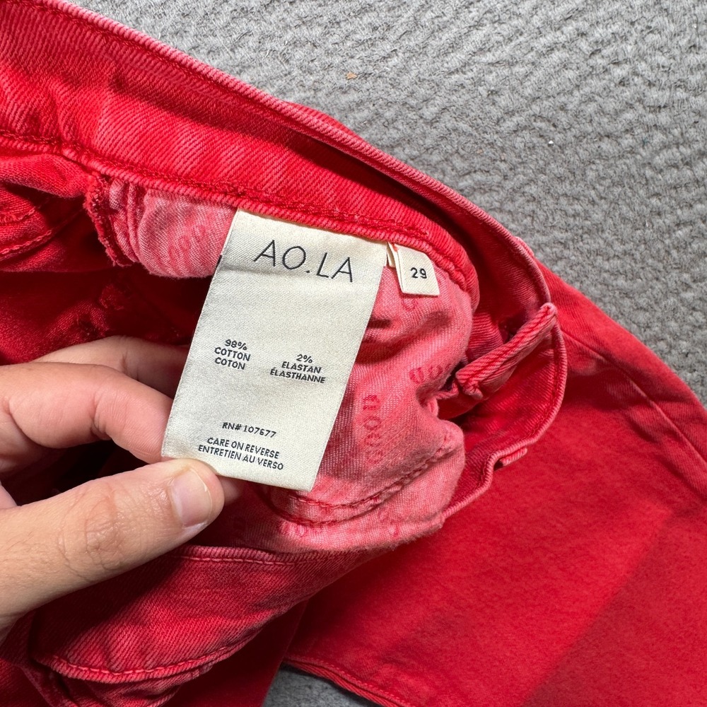 Alice Olivia Jeans Womens 29 (28x26) Red Stretch Good High Rise Ankle Skinny - Picture 4 of 10